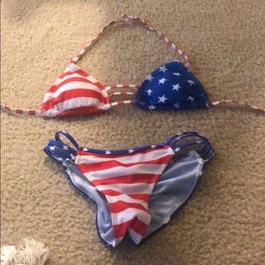 Patriotic scrunch butt bikini